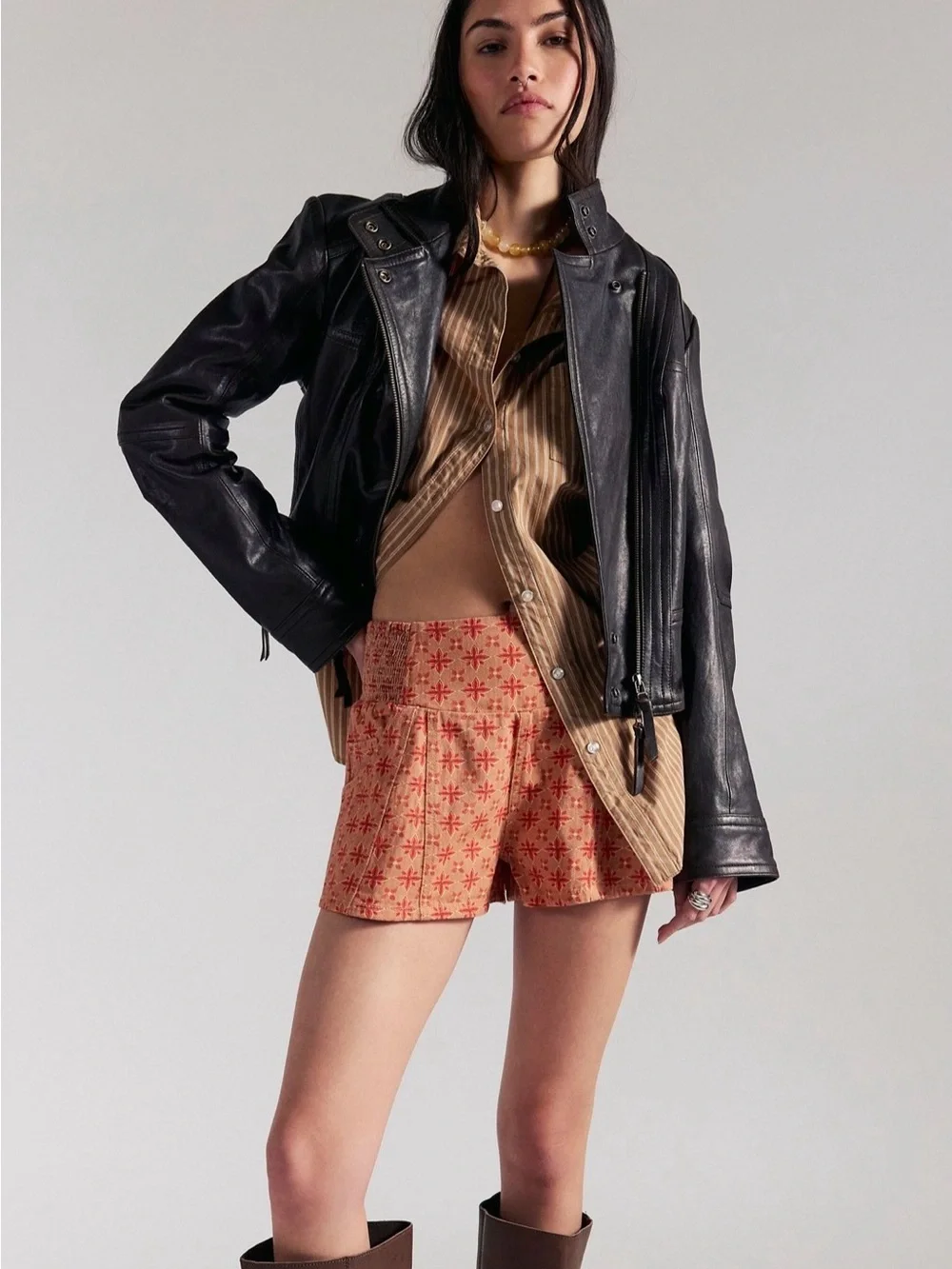 Free People Luna Printed Pull on shorts